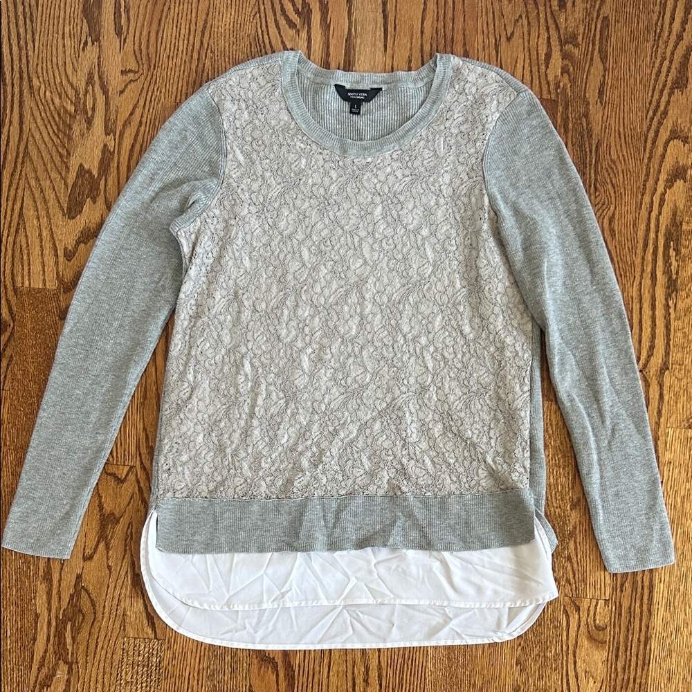 Simply Vera Vera Wang Mock Layered Sweater